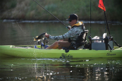 Fishing on the Hobie Compass Mirage drive kayak