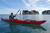Large Unplugged Red near Old Harry with Connor
