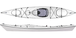 The Delta Kayaks 12s in the Arctic White colour