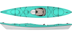 The Delta Kayaks 12s in the Coastal Teal colour
