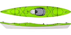 The Delta Kayaks 12s in the Lime Green colour