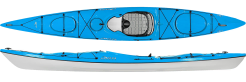 The Delta 14 with Skeg in the Azure Blue colour