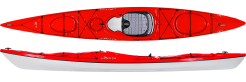 The Delta 14 with Skeg in the Cherry Red colour