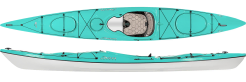 The Delta 14 with Skeg in the Coastal Teal colour