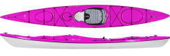 The Delta 14 with Skeg in the Magenta colour