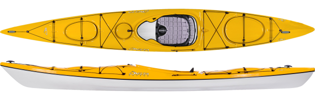 The Delta 14 with Skeg in the Saffron Yellow colour