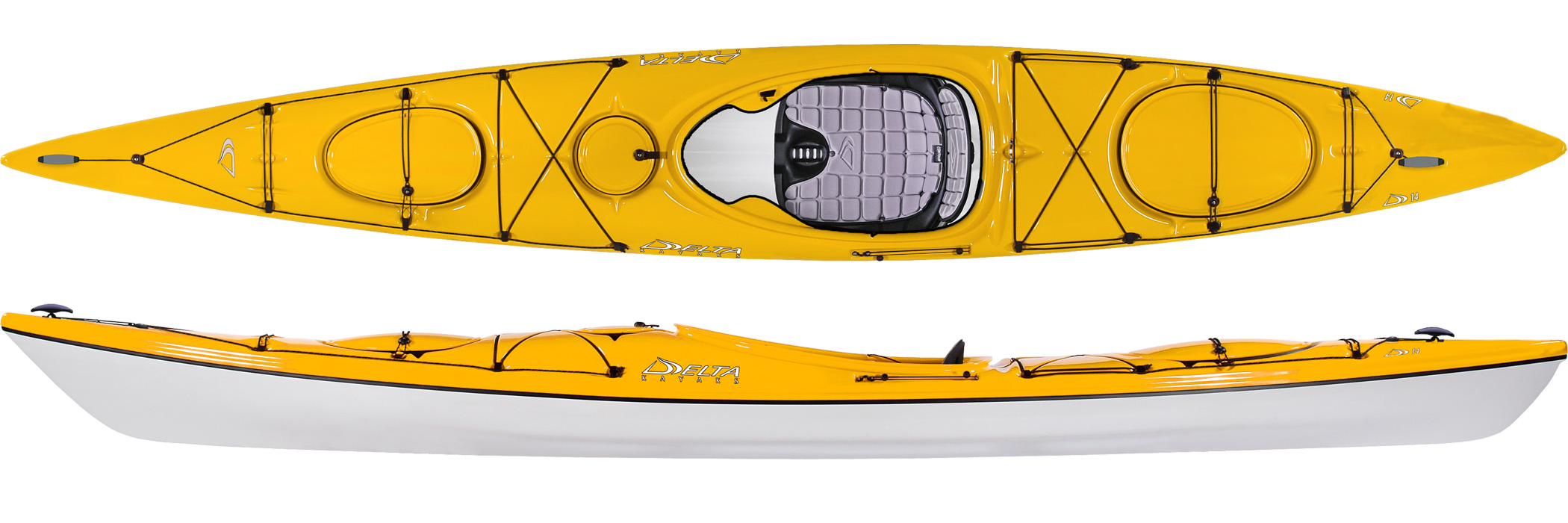 The Delta 14 with Skeg in the Saffron Yellow colour