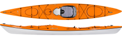 The Delta 14 with Skeg in the Sunset Orange colour