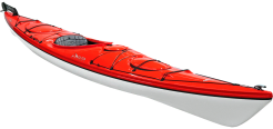 Delta Kayaks 15.5 GT in Cherry red angled view