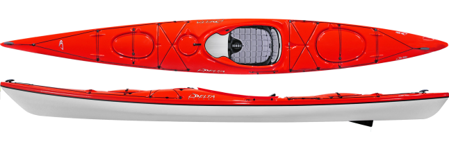Delta 15.5GT lightweight touring kayak in cherry red
