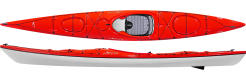 Delta 15.5GT lightweight touring kayak in cherry red