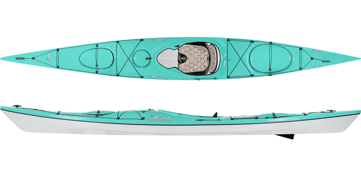 The Delta Kayaks 15s in the Coastal Teal colour