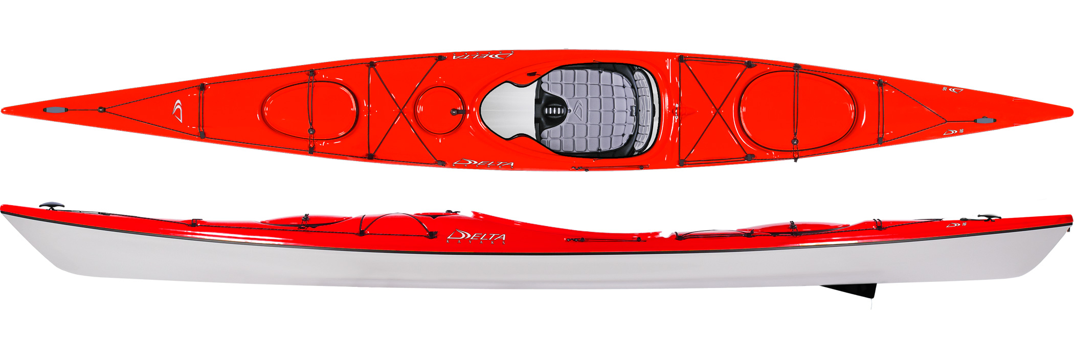 Delta Kayaks 16 in Red lightweight playful tourers