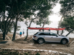 Thule DockGrip 895 with kayak loaded