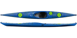 The Design Kayaks Unplugged Sea Kayak shown in the Blue colour