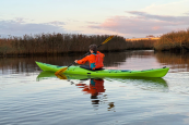 Design Kayaks Unplugged, Henry paddling the Large