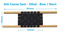 Enigma Canoes Bow/Stern Wooden Open Canoe Seat Dimensions 