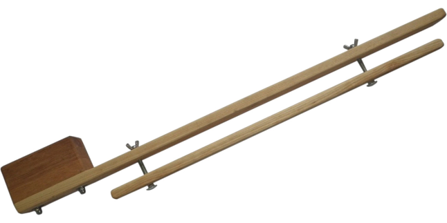 Enigma Canoes wooden outboard motor mount for open canoes