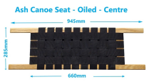 Enigma Canoes Wood Webbed Open Canoe Seat - Centre Dimensions 