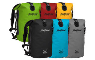 Various colours which the Feelfree Dry Tank 30L is available in from Southampton Canoes