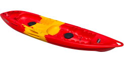 Red & yellow tandem sit on kayak from feelfree