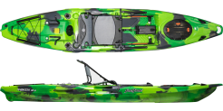 Moken 12-5 fishing kayak shown in green flash colour scheme