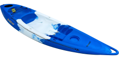 The Feelfree Roamer 1 kayak in the Blue/White/Blue colour