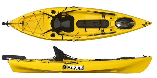 Enigma Kayaks Fishing Pro 10 Angling Sit On Top Fishing Kayak Yellow