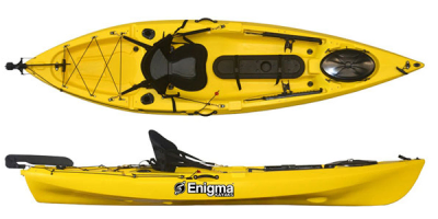Enigma Kayaks Fishing Pro 10 Angling Sit On Top Fishing Kayak Yellow