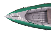 Storage on the bow of the Gumotex Halibut inflatable fishing kayak
