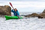 coastline kayaking in the wavesport hydra