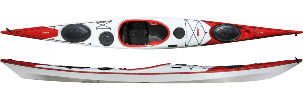 Th Norse Idun sea kayak in the Red/ White colour