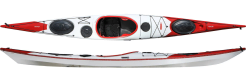 The Norse Idun sea kayak in the Red/ White colour