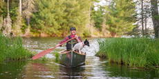 Solo paddling with the Nova Craft Propsector 14 open canoe