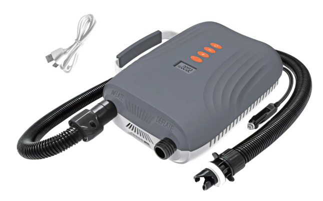 Rechargeable electric pump for SUPs and Kayaks