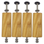 oiled wooden haning dowels for canoe seats