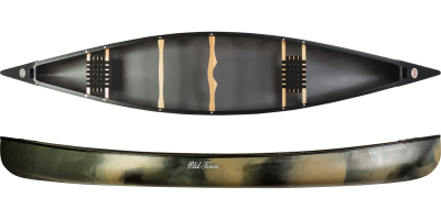 The Camo Old Town Discovery 158 with Wood/Webbed Seats