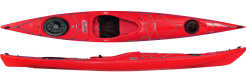 Red single layer hardwearing plastic virgo kayak from P&H