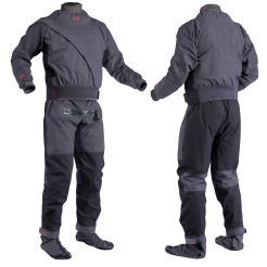 Black and grey whitewater drysuit from Palm equipment