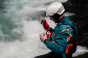 The spacious clamshell pocket on the Palm Riff Rescue PFD