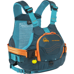 The Palm Riff Rescue whitewater PFD in the Pine colour