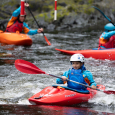 White water kayaking in the Palm Rocket kids Suit
