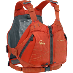 The womens Tika PFD from Palm in the Tangerine colour