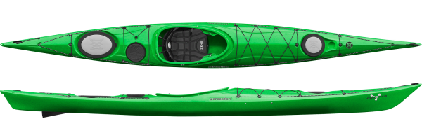 greeen plastic sea kayak from perception kayaks uk