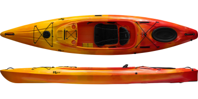 The Riot Bayside 12 LV kayak in the Sunset colour