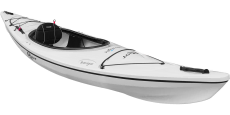 angled shot fot he Riot intrigue ultralight lightweight touring kayak