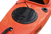 The handy storage hatch on the Riot Quest 10 kayak