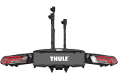 Thule Epos 3 bike form the back showing lights and folding mechanism