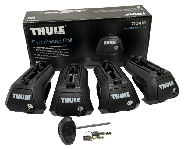 Thule 7104 Raised Rail 4 part lockable Foot Pack