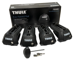 Thule 7104 Raised Rail 4 part lockable Foot Pack